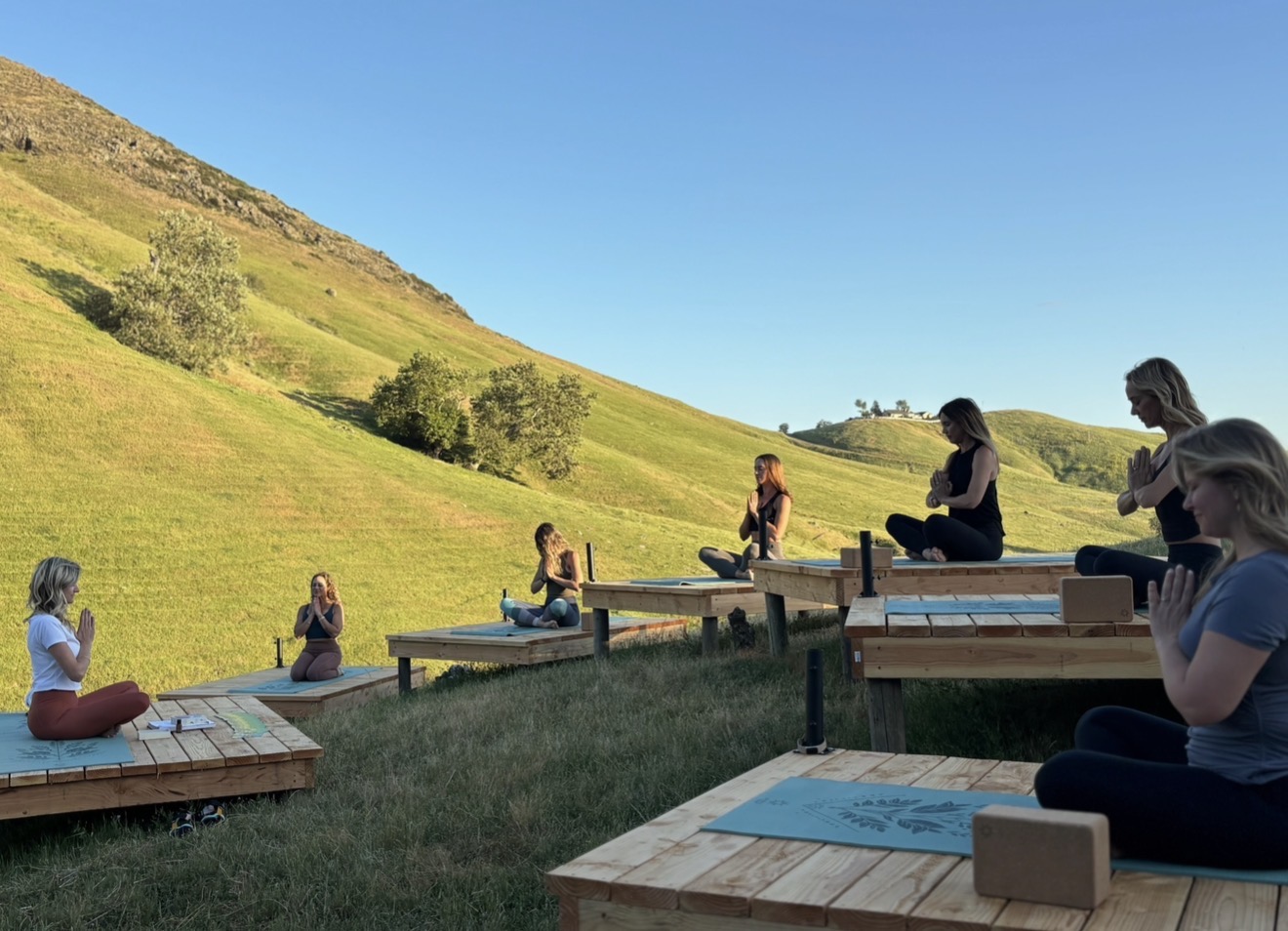 Outdoor yoga at Loving Llama Wellness Retreat